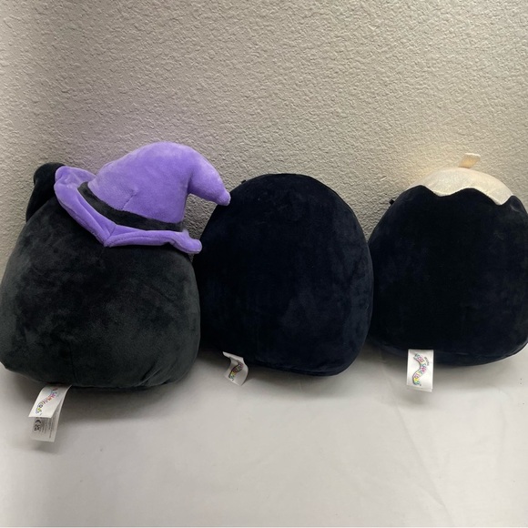 Lot of 3  Squishmallows 5" Skeleton skull Judith Black  Halloween Plush Animals - Picture 5 of 11
